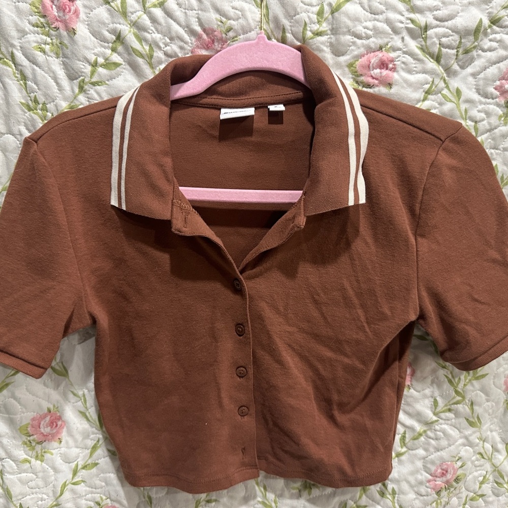 Aritzia Sunday Best Cropped Polo